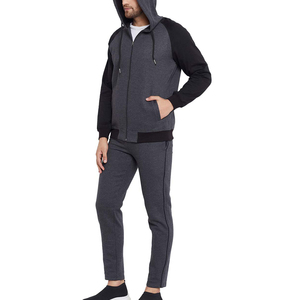Conjunto Deportivo de 2 Piezas para Hombre, Ligero, Ecológico, Informal, con Capucha, de Poliéster/Algodón, Estilo Moderno - Product Image 2