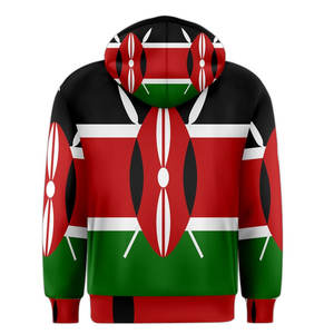 Ventes en gros de sweats à capuche 3D avec drapeau du Kenya pour hommes, impression par sublimation personnalisée, streetwear, sweat-shirt à capuche à imprimé graphique haute définition, fabricant - Product Image 2