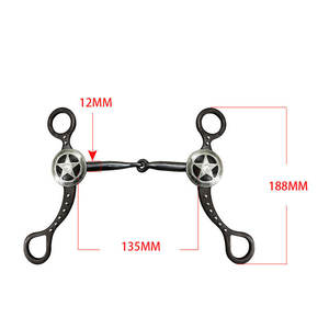 Bocado de Acero Inoxidable Premium para Caballo, Anillado y Articulado, Herramienta Ecuestre Duradera, Tamaño y Color Personalizables, Bocado Reutilizable - Product Image 3
