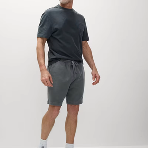 Shorts Bermuda en Coton Uni pour Homme avec Cordon de Serrage à la Taille, Logo Avant, Poches, Respirant, Séchage Rapide, Style Décontracté - Product Image 5