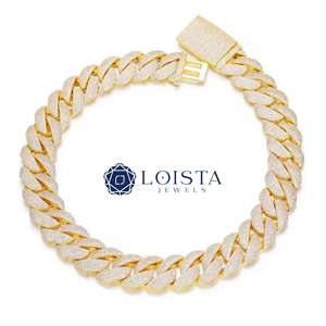 Bracelet à maillons en argent 925 plaqué rhodium pour homme LOISTA, design géométrique de luxe, à porter tous les jours - Product Image 2