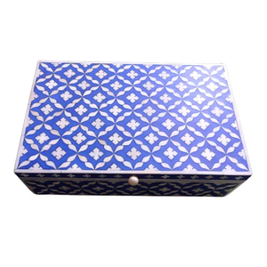 Luxury Floral Bone Inlay Jewelry Organizer <b>Box</b> Handmade Wooden <b>Keepsake</b> Storage for Women Accessories - Product Image 5