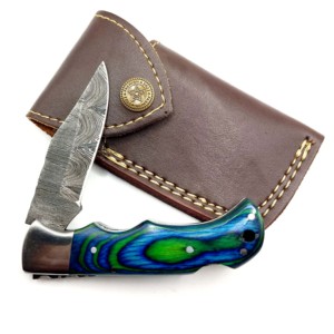 Cuchillo Plegable de Acero de Damasco Hecho a Mano de Alta Calidad, Precio Bajo al por Mayor, 5 Pulgadas, Fabricación OEM - Product Image 5