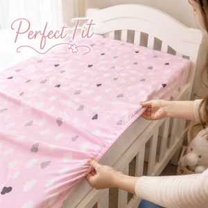 100% Organic Jersey Knitted Baby Cradle Fitted Crib Sheet | Plant/Animal Soft Breathable <b>Nursery</b> Bedding 200TC Custom Logo - Product Image 4