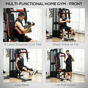 Attrezzatura da palestra per la casa multifunzione 143 libbre con panca Push-Up stazione di allenamento con stazione di immersione - Product Image 3