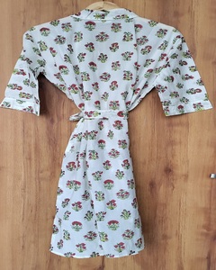 Authentic Kimono <b>Robe</b> Cotton Floral Hand Block Print Breathable Long Sleeve Nightwear & Women's <b>Beach</b> Cover-Up - Product Image 6