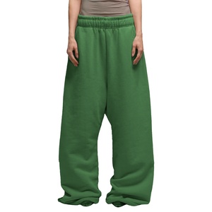 Pantalones de Felpa Personalizados OEM para Mujer, Pantalones de Campana de Alta Elasticidad, Joggers de Felpa Cómodos de Pierna Ancha, Lavado a la Piedra - Product Image 5