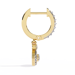 Pendientes Clásicos de Diseñador con Diamantes Cultivados en Laboratorio, Corte Redondo, Oro de 14K, Certificados por IGI, Ideales para Regalo, Fiestas y Aniversarios - Product Image 6