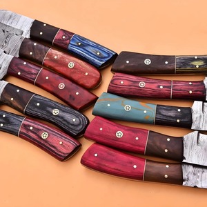 Vente en gros de couteaux de chasse en acier damas fabriqués à la main |   Couteaux de brousse et de dépecage à lame fixe personnalisés |   Fabricant OEM ODM - Product Image 5