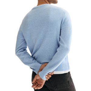 Pull en mohair pour homme, logo personnalisé, jacquard, lettres, luxe, col rond côtelé, streetwear, pull en laine mohair tricoté pour homme - Product Image 2