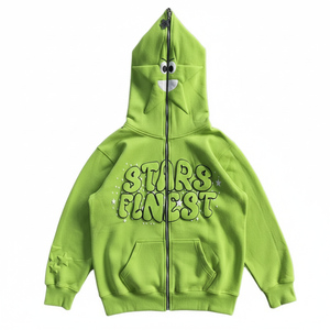 Sweat-shirts à capuche zippés respirants et chauds pour l'hiver, style streetwear hip-hop, fabriqués en usine, services OEM, vente en gros - Product Image 1