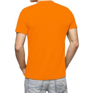 T-shirt à manches courtes col rond pour homme en coton uni disponible en grandes tailles - Product Image 4