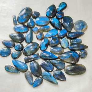 Natural Blue Labradorite <b>Cushion</b> Cut Cabochon Loose Gemstone Iridescent Polished Stone for Jewelry Making by MAHNAJ GEMS, JAIPUR - Product Image 5