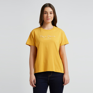 เสื้อยืดคอกลมผู้หญิง ผ้าฝ้าย 100% แต่งลาย แอรี่ น้ำหนักเบา แขนสั้น สไตล์ลำลอง เสื้อซัมเมอร์ ขายส่งจำนวนมาก ส่งออก - Product Image 1