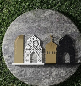 Décoration de table Ramadan Kareem en acrylique, design arche de mosquée, cadeau idéal pour l'Aïd Moubarak - Product Image 1