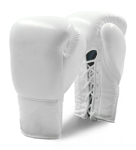 Gants de boxe en cuir de qualité supérieure, logo personnalisé, gants d'entraînement professionnels, gants de sparring, support de poignet en velcro, MMA, gym, vente en gros - Product Image 4
