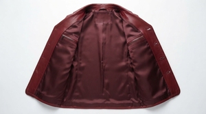 Men's <b>Leather</b> <b>Blazer</b> <b>Jacket</b> Fashion Casual <b>Leather</b> Coat OEM ODM Manufacturer - Product Image 3