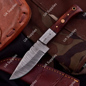 มีดดาบเหล็กดามัสกัสแบบดรอปพอยต์สำหรับล่าสัตว์และตั้งแคมป์กลางแจ้ง ปี 2025 ขายดี ด้ามจับไม้พะยูงธรรมชาติ ออกแบบตามหลักสรีรศาสตร์ - Product Image 2