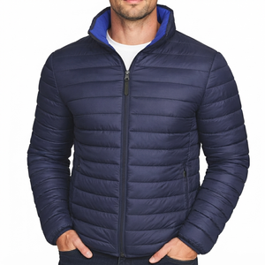 Custom Bubble Puffer Jacket for Men <b>Winter</b> Warm Padded Outdoor <b>Coat</b> Lightweight Casual Streetwear OEM ODM Private Label Supplier - Product Image 1