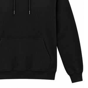 <b>Men</b> <b>Black</b> Pullover Hoodie <b>Plain</b> Long Sleeve Casual <b>Sweatshirt</b> Custom Logo Streetwear Sportswear Gym Top Shoukat Apparel Manufa - Product Image 3
