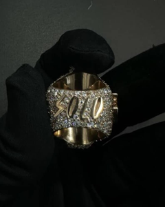 Moissanite Silver Dollar Sign <b>Ring</b> Iced Out Hip Hop Statement <b>Ring</b> Micro Pave Luxury Bling Unisex Jewelry Gift - Product Image 2