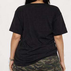 Camiseta Oversize Personalizada con Gráficos de Diamantes de Imitación, Unisex, de Algodón, Estilo Casual Urbano, Manga Corta, Marca Privada, OEM, ODM, Proveedor de EE. UU. - Product Image 3