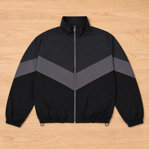 Conjunto Deportivo Personalizado para Hombre de Dos Tonos, Chaqueta con Cierre Completo y Cuello Alto, Pantalones Deportivos, Estilo Casual Urbano - Product Image 3