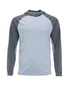 Men's Light color Long Sleeve Hooded Fishing Shirt Quick Dry UPF 50 Sun Protection Pullover <b>Top</b> Solid Color Adult Size - Product Image 5