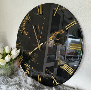 Reloj de pared de resina moderno estilo antiguo reloj de pared epoxi Oficina uso doméstico regalos personalizados Reloj de pared - Product Image 2