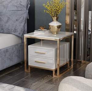 New Stylish <b>Side</b> <b>Table</b> Furniture <b>Gold</b> Plated Metal End <b>Table</b> Cabinet for Living Room, Drawing Room, Office Coffee <b>Table</b> - Product Image 6