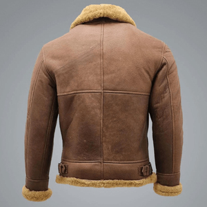 Veste d'hiver pour homme, toute saison, chaude, épaisse, en peau de mouton, fourrure d'agneau, longue, en cuir, avec design en fourrure, confortable - Product Image 5