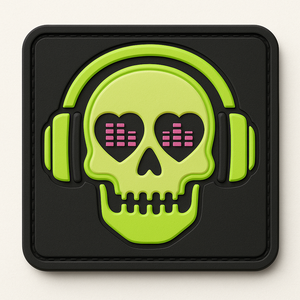 แผ่นรีดติดหรือถ่ายเทความร้อนดีไซน์กะโหลกสำหรับแจ็คเก็ตตามสไตล์สตรีทแวร์หมวกและเสื้อผ้า - Product Image 4