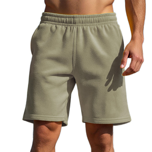 Wholesale Custom Logo Plain Men’s Athletic Shorts Breathable Cotton Fleece Gym Wear <b>Blank</b> Summer Casual Sweat Shorts - Product Image 2