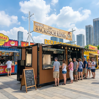 Restaurant en conteneur maritime, restaurant en conteneur de 20 pieds avec cuisine, bar en conteneur de haute qualité
