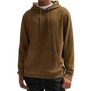 Sweat à capuche pour homme en coton et élasthanne de haute qualité, coupe classique, doublé, respirant, style streetwear, en molleton épais et lourd, vente en gros - Product Image 1