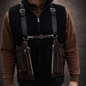 กระเป๋าหนังสะพายข้างแบบ Holster พร้อมซิปคุณภาพสูง สายสะพายไหล่ปรับได้ วัสดุเนื้อนุ่ม ช่องใส่ของหลายช่อง เหมาะสำหรับกิจกรรมกลางแจ้ง - Product Image 5