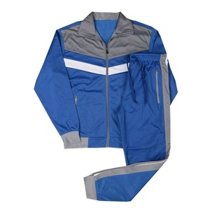 Trajes de chándal deportivos de 2 piezas ajustados unisex, chaqueta con cremallera completa Lisa personalizada, pantalones transpirables de secado rápido, forro polar, entrenamiento para correr - Product Image 3