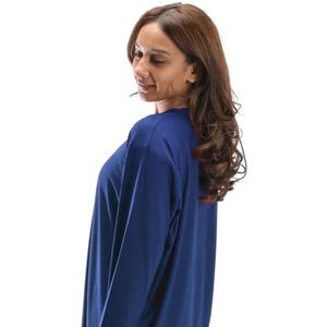 Active <b>Top</b> Long Sleeve <b>Women's</b> T-Shirt Royal Blue Color Breathable Quick Dry Lightweight Sports Gym Fitness Running Workout - Product Image 3