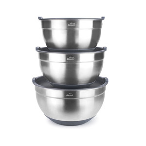 Set di 3 ciotole da cucina in acciaio inox Lacor con coperchi per uso in cucina - Product Image 2