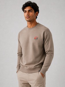 Sudadera con Estampado Gráfico para Hombre, Cuello Redondo, Manga Larga, Mezcla de Algodón Suave, Estilo Casual, Cómoda y Relajada - Product Image 3