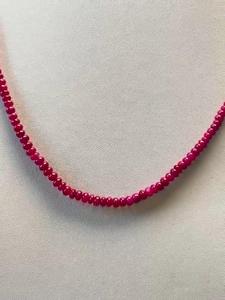 Natural <b>Ruby</b> bead <b>necklace</b> non heated non treated 113.49 CTS 3.5-5 MM 20 inch premium quality gemstone jewelry piece nice luster - Product Image 6
