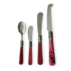 Ensemble de couverts en acier inoxydable avec manche en bambou blanc nacré, style vintage, nacre, pour mariage, hôtel, restaurant, table - Product Image 4