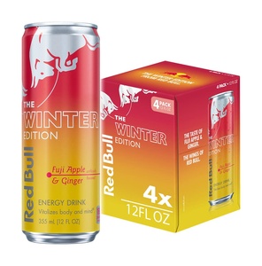 Approvisionnement en gros de Red Bull Winter Edition 250ml, boisson énergisante au gingembre et à la pomme Fuji, pack de 12, saveur naturelle, boisson pour la performance - Product Image 3