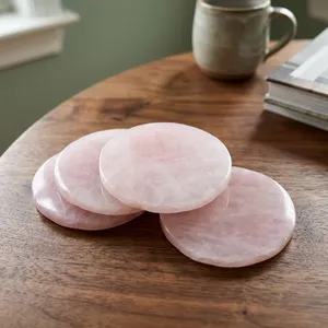 Tranches d'Agate et de Quartz Rose Naturel en Gros – Artisanat en Pierres Semi-Précieuses pour la Décoration Intérieure, le Feng Shui et l'Écologie - Product Image 2