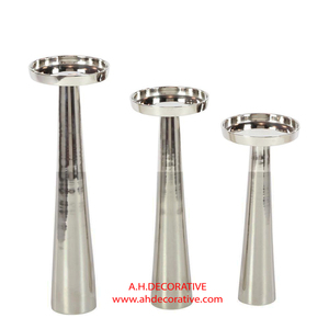 Nordic Style Aluminum Taper Candle Stand Set Elegant Wedding Centerpiece Three Different Heights <b>Tall</b> Candle Holders - Product Image 6