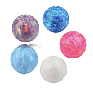 Perlas de Ópalo Sintético Cultivado en Laboratorio, Forma de Bola, Esferas de Ópalo de 4mm, Venta al Por Mayor - Product Image 3