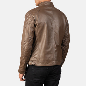 New Arrival <b>Men's</b> Flop Leather <b>Jacket</b> Comfortable High Quality <b>Canvas</b> Best Selling Stand Collar Design <b>jacket</b> <b>for</b> <b>men</b> - Product Image 3