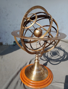 Esfera Armilar de Latón Hecha a Mano, Modelo Pulido Antiguo, Decoración de Mesa para el Hogar, Uso Náutico y Astronómico - Product Image 1