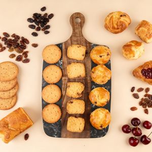 Tabla de cortar de mármol, tabla de charcutería con asa, bandeja de mármol y acacia para carne, queso, hamburguesas y galletas, ideal para regalo. - Product Image 3