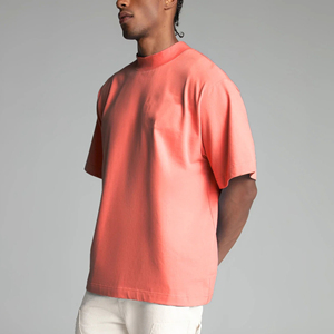 Camisetas de hombre de alta calidad recién llegadas, estilo casual con hombros caídos, de algodón, estilo urbano, de corte holgado y transpirable. - Product Image 5